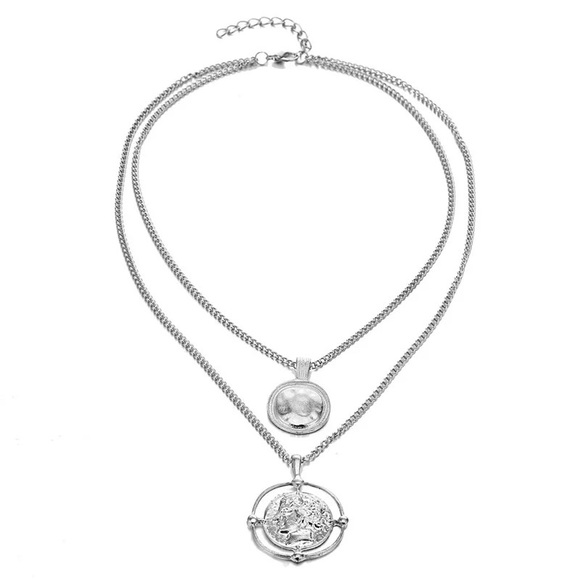 3/$30 🤍 Coin Multi Layer Pendant Necklace - Picture 3 of 4